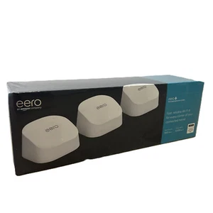 🔥New Amazon eero 6 Mesh Wi-Fi 6 (3-Pack Router & 2 Extenders) 75+ Devices - Picture 1 of 8
