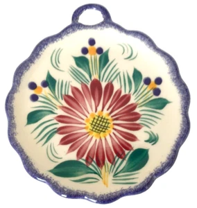 Vtg France HB Henriot QUIMPER "Fleuri" Small Floral Wall Plate Hand Painted 5" - Picture 1 of 2