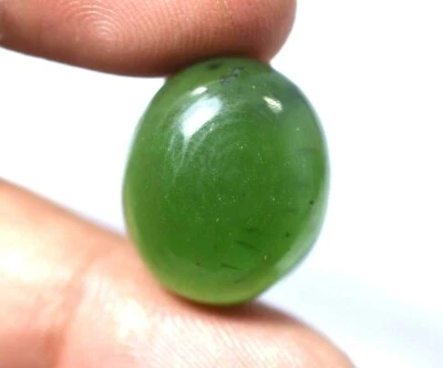 25.70 Ct Natural African Green Serpentine Top Quality Cabochon Gemstone  - Image 1 of 4