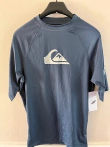Quiksilver Blue Rash Vest Short Sleeve, Size: L - BSN0 New w/ Tags - Picture 1 of 6