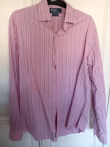 Ladies Pink Pinstripe Shirt Ralph Lauren 16 Excellent Condition - Picture 1 of 4
