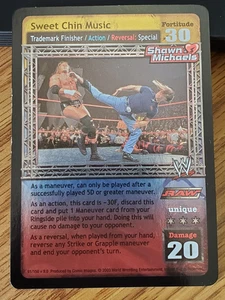 WWE WWF Raw Deal CCG - Sweet Chin Music - Ultra Rare - Insurrextion - Picture 1 of 1
