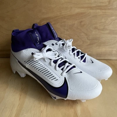 Nike Vapor Edge Pro 360 TB White Purple Football Cleats Men’s Sz 12 FN7759-104 - Image 1 of 4