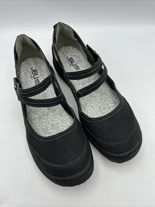 JBU by Jambu Fawn Mary Jane Shoes Black Flats Slip On Adjustable Strap Size 9 - Picture 1 of 10