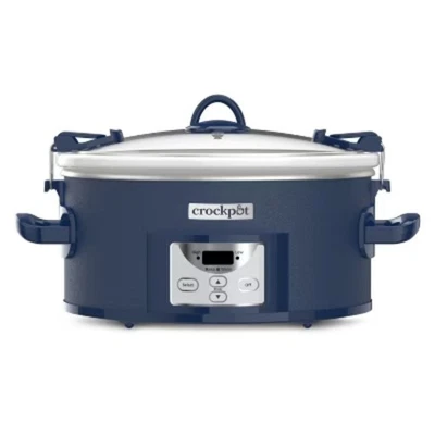 Crock-Pot 7qt Cook & Carry Slow Cooker - One Touch Programmable, Blue - Image 1 of 4