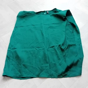 SHEIN Women Satin-Look Blouse | M | Emerald Green | Bold | Elegance | Versatile - Picture 1 of 8