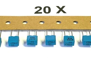 470pF, 63V, 5%, RM5, KEMET, (REVOX RIFA), PFR5471J63J11L4, BULK, 20 Stück - Picture 1 of 2