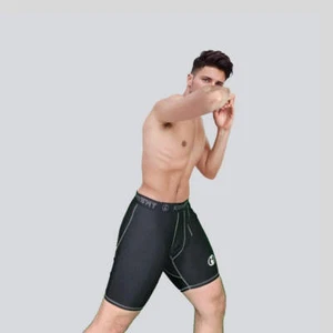KOMBAT MAN PRO COMPRESSION SHORT BLACK - Picture 1 of 10