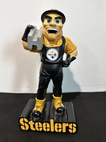 STEELY McBEAM PITTSBURGH STEELERS Mascot Statue 12" Figurine Limited Statue New Cover
