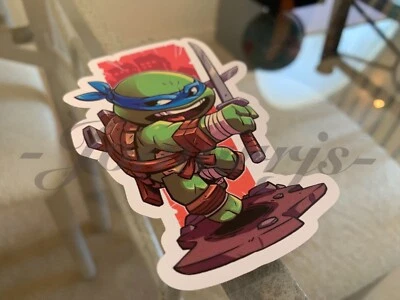 Teenage Mutant Ninja Turtles Leonardo Sticker Decal Sign Chibi Movie - Image 1 of 4
