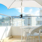 (Black) Steel Parasol Holder With Balcony Umbrella Stand Pole Durable