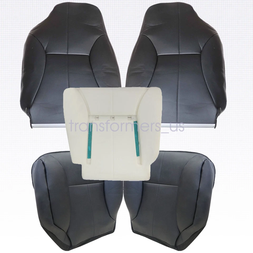 适用于 98-01 道奇 Ram 1500 2500 3500 前座套黑色和起子泡沫垫 — 第 1/4 张图片