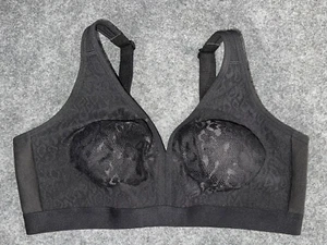 lane bryant cotton blend no wire comfort solution bra 42D Black Lace - Picture 1 of 3