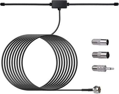 Nelawya Antenna Radio FM DAB Antenna a Dipolo da 75 Ohm con Connettore Tipo F Ca - Immagine 1 di 4