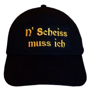 Basecap Cap bestickt mit Spruch...N'Scheiss muss ich.. schwarz (755-2) - Bild 1 von 1
