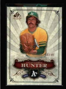 CATFISH HUNTER 2006 UPPER DECK SP LEGENDARY CUTS #151 BRONZE #66/99 AZ3146