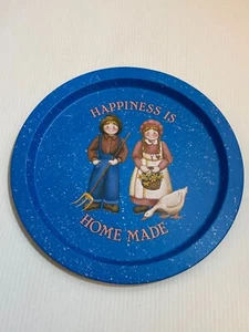 Bandeja para servir galletas de metal estaño Giftco Blue Country Farm Happiness is Home Made 13 - Imagen 1 de 3