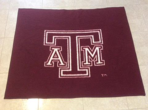 Biederlack America Texas A&M Aggies Logo Blanket Red White Soft Acrylic 46x57 Cover