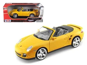 Porsche 911 (997) Turbo Convertible Amarillo 1/18 Diecast Coche Modelo por Motormax - Imagen 1 de 1