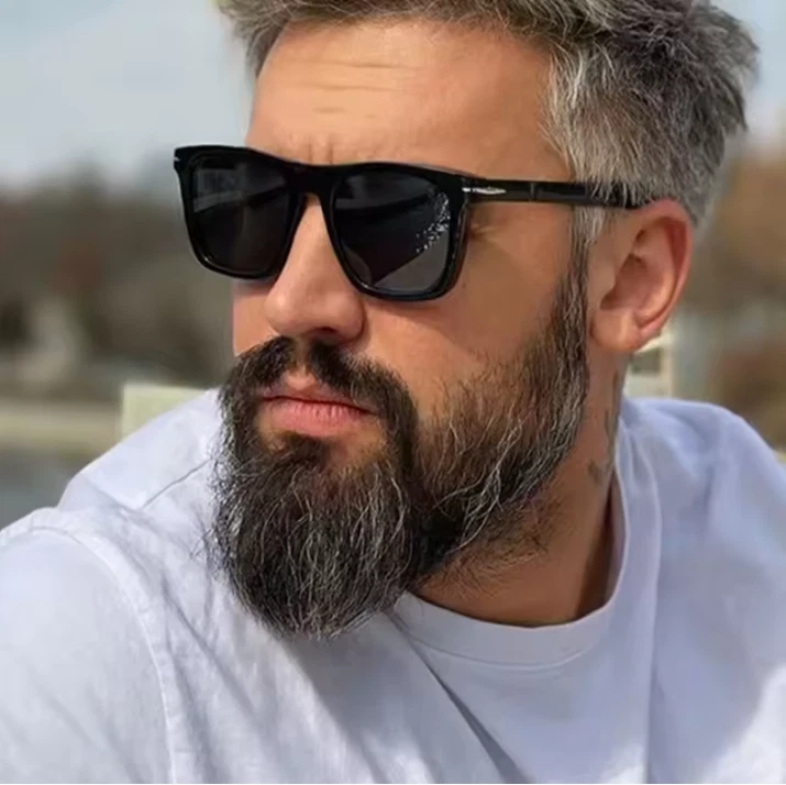 Gafas De Sol De Moda Montura Cuadrada Lentes para Hombres de conducción deporte Foto 1 de 4