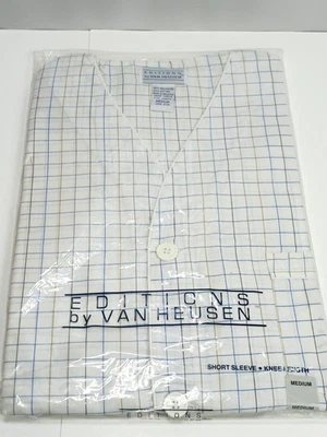 Nuevo Antiguo Stock Van Heusen Para Hombre Talla Med. Juego de pijama manga corta/hasta la rodilla Foto 1 de 4