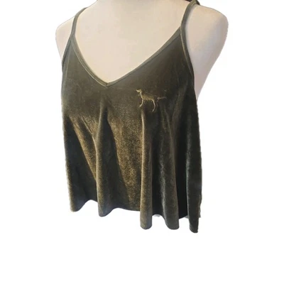 PINK by VICTORIA'S SECRET Spaghetti Strap Green Flowing Tank Top Women's Size XS - Image 1 of 4