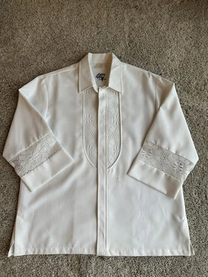 Iolani Vintage Beau Hawaiian Wedding Shirt Size Large  - Image 1 of 4