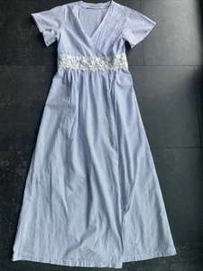 STEFANEL Womens Dress Medium White Stripe Cotton - Picture 1 of 6