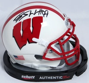 JJ Watt Autographed Badgers White Schutt Mini Helmet- JSA W Auth - Picture 1 of 5