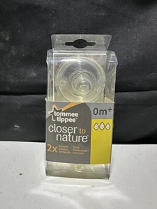 Tommee Tippee Closer to Nature Silicone Baby Bottle Teats 2 Pack 0m+ - Picture 1 of 4