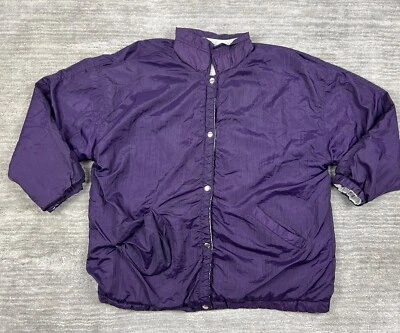 Chaqueta cortavientos retro reversible gris púrpura mediano British Mist para mujer Foto 1 de 4