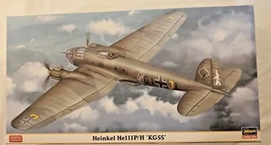 Hasegawa Heinkel HeIIIP/H "KG55" Bomber 1:72 Scale Model# 01954 RARE! - Picture 1 of 4
