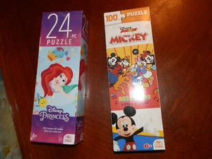 Disney Minnie Mouse 100 pc. Puzzle & 24 pc Puzzle, Sealed in Box - Picture 1 of 3