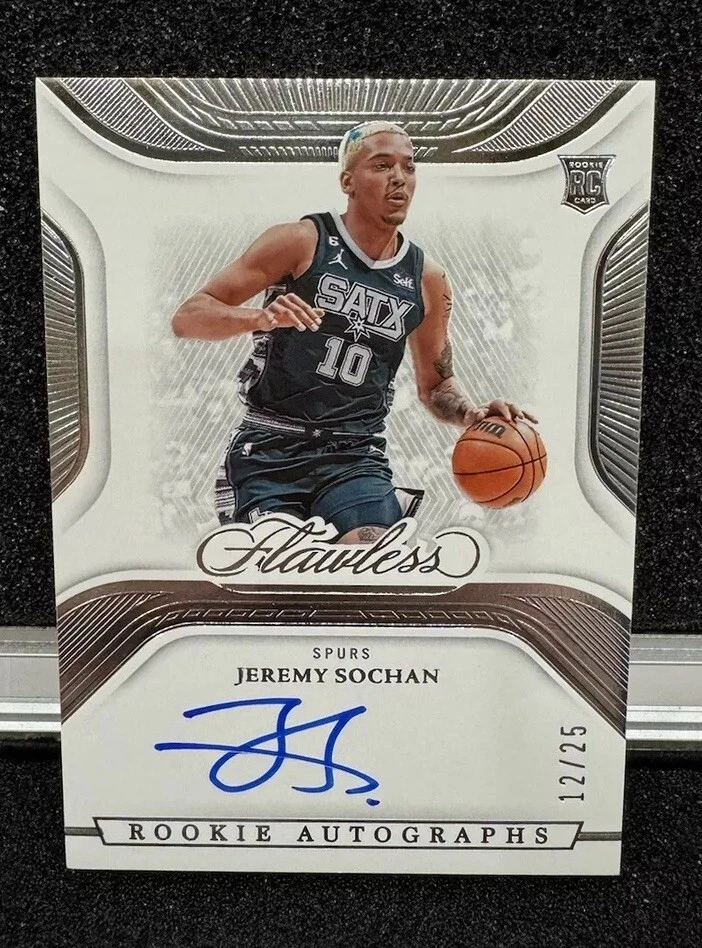 2022-23 Flawless Jeremy Sochan Rookie AUTO 12/25 “Rookie Autographs”