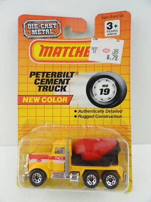 Matchbox #19 Peterbilt Cement Truck (Yellow Pace) - Image 1 of 4