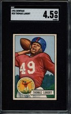 1951 Bowman #20 Tom Landry Rookie SGC 4.5 New York Giants HOF Football Card