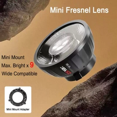 YF-80 Mini Fresnel Lens for Mini COB Light Nanlite 60B II Ulanzi ZHIYUN CX100 - Image 1 of 4