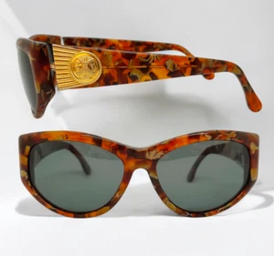 FENDI Vintage Womens Sunglasses With Logo Amber Tortoise Y2k Made In Italy FS310 - Picture 1 of 24