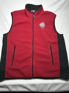 Polartec 2008 Beijing Olympics USA Medal Vest Men XL Red Full Zip Fleece Vest - Picture 1 of 12