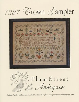 Plum Street Samplers - 1837 Crown Sampler - Image 1 of 2