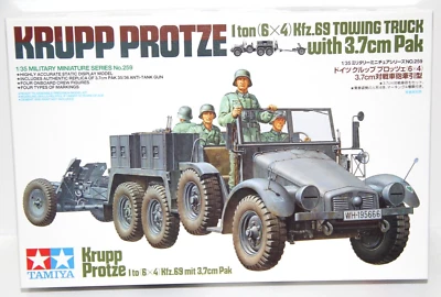 TAMIYA 1:35 KIT MEZZO MILITARE KRUPP PROTZE 6x4 KFZ 69 TOWING TRUCK ART 35259 - Immagine 1 di 3
