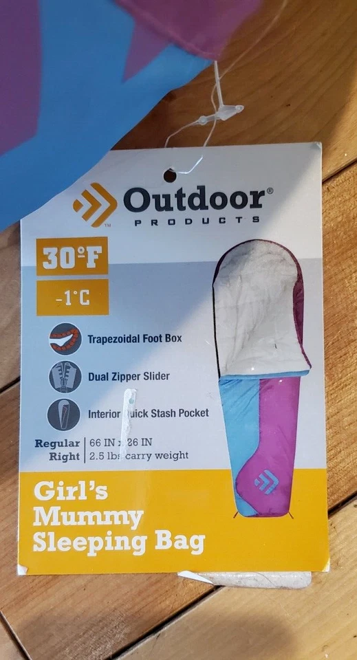 Saco de Dormir Productos Exterior Momia Púrpura Azul 66" x 26" 30F Niñas Unisex Niños Foto 1 de 4