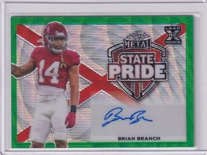 Brian Branch 2023 Leaf Metal Draft Green Wave State Pride Rc Auto (1/2) - Picture 1 of 2