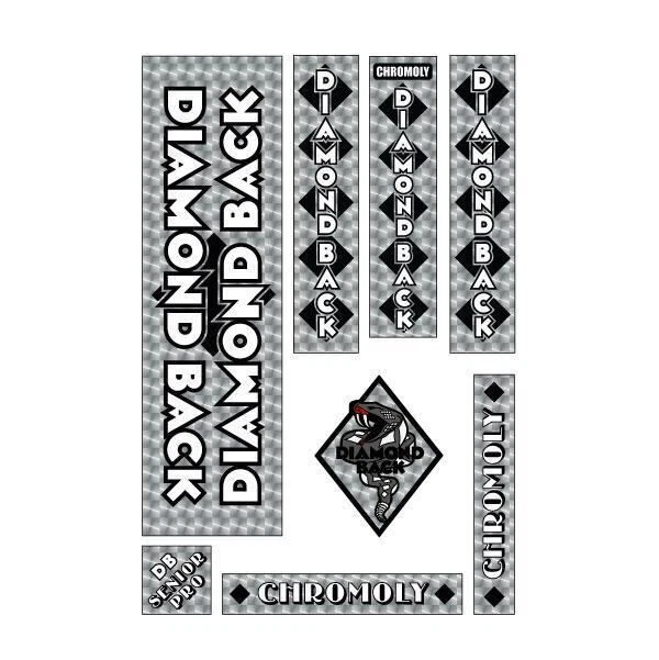 1981-82 Diamond Back - Senior Pro набор наклеек черная змея - Изображение 1 из 1