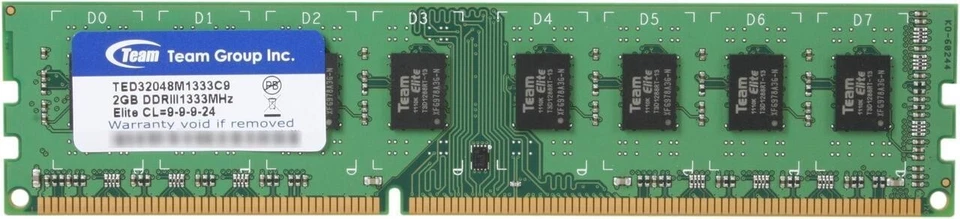Team Group 2GB (1x2GB) DDR3 1333Mhz  CL 9-9-9-24 FULLY TESTED - Image 1 of 1