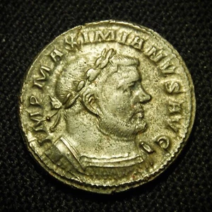 Billon Follis Emp Maximianus Rv GENIO POPVLI ROMANI 9.63 g 26-7mm Trier AD 303-5 - Picture 1 of 2