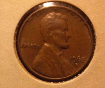 1968 Clogged D Lincoln Penny, and "L" in Liberty on Edge - Image 1 of 3