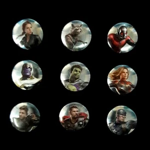 Set of 9 Marvel T-Arts Avenger Endgame Movie Iron Man Thor Captain Brooch Pin - Picture 1 of 12
