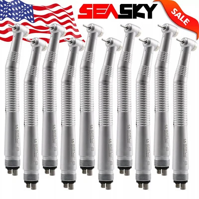 10 Pcs NSK Style Dental High Speed Turbine Handpiece Push Button 4 Holes SEASKY - Image 1 of 4
