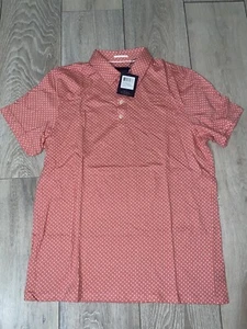 TOSCANO ‘TEAR DROP’ MENS BURNT ORANGE COTTON POLO SIZE M - Picture 1 of 3